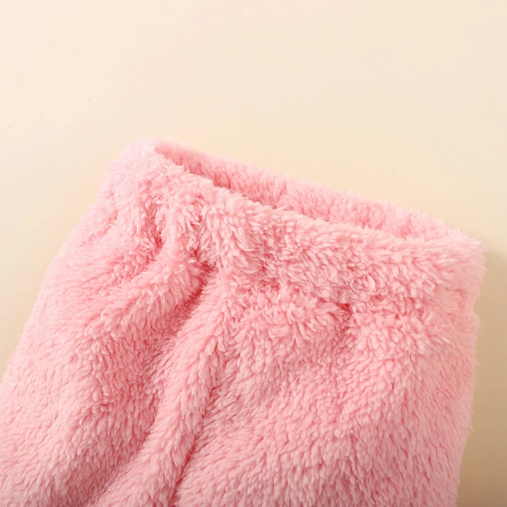 Fluffy Hooded Clothes Set