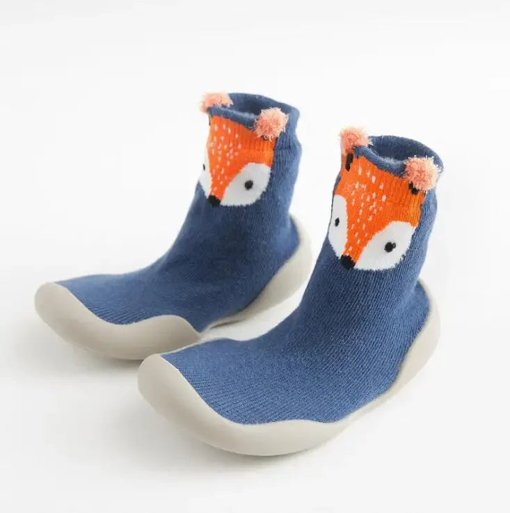 Assorted Rubber-Soled Socks, Fox, Shark, Lion
