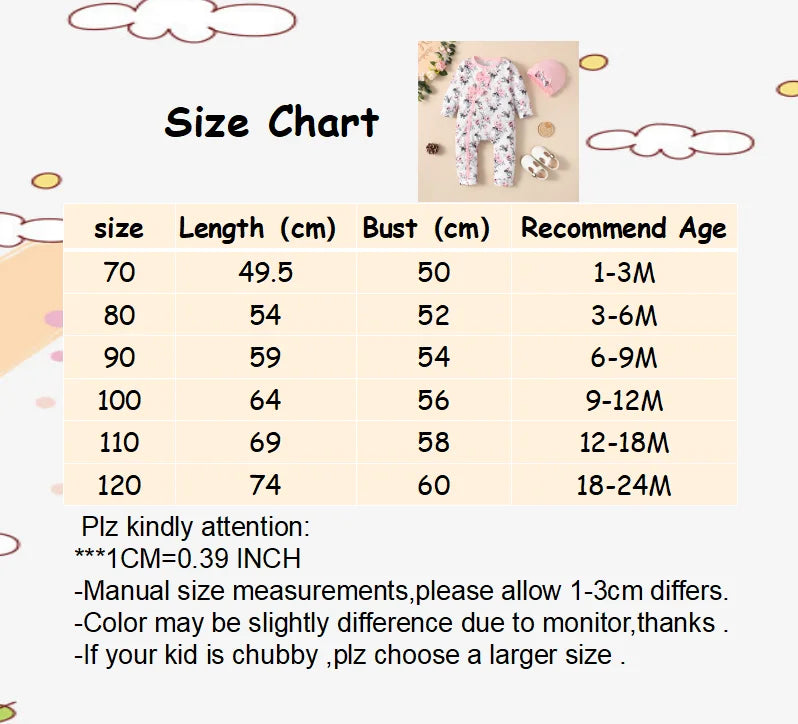 Baby Flower Spring Jumpsuit with Hat