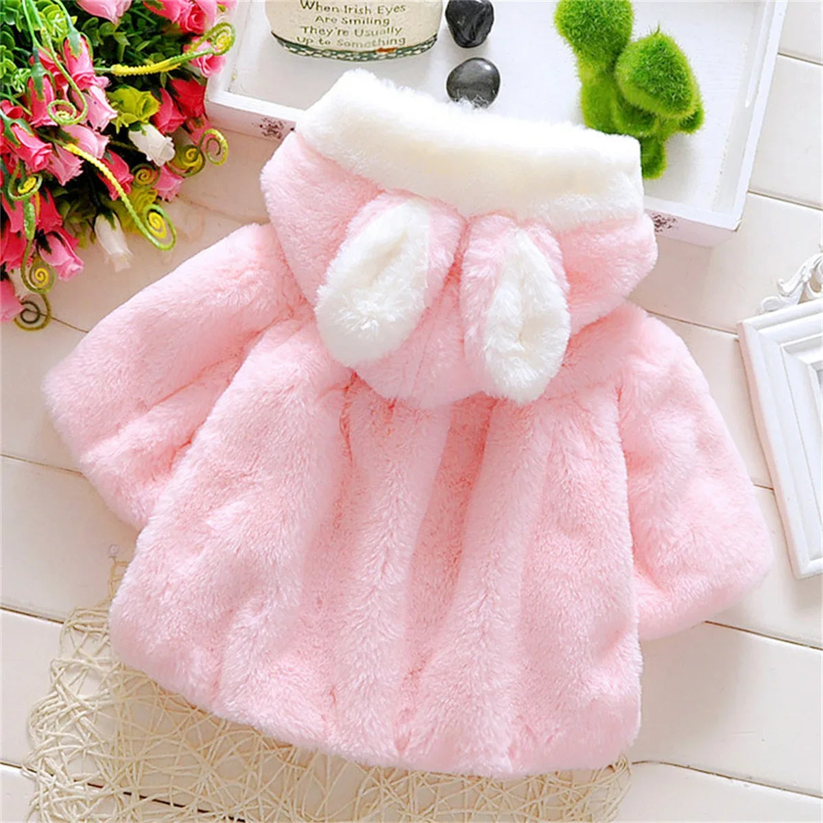 Winter Bunny Wool Sweater Shawl
