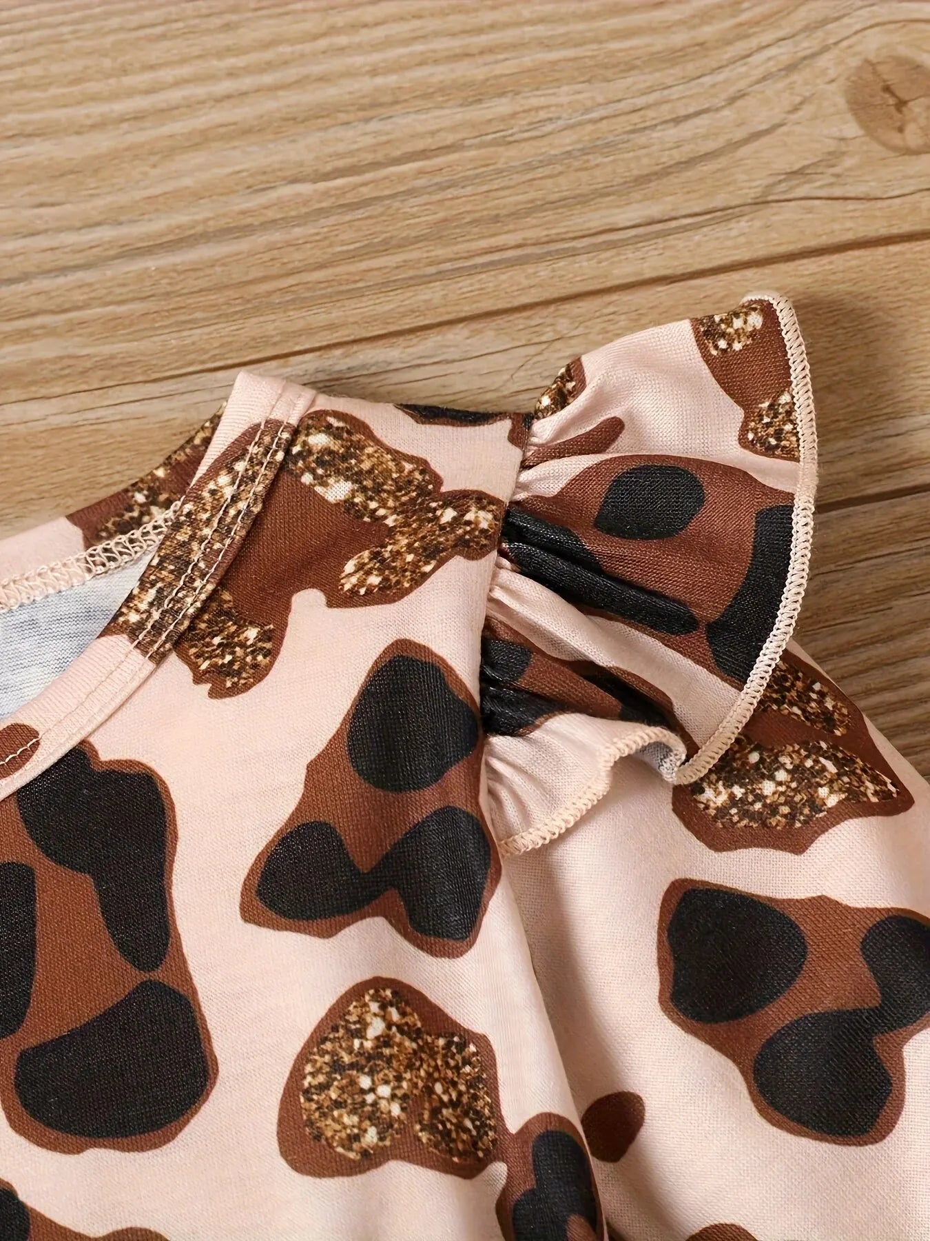 3 Piece Baby Girl Leopard Print and Black Bow