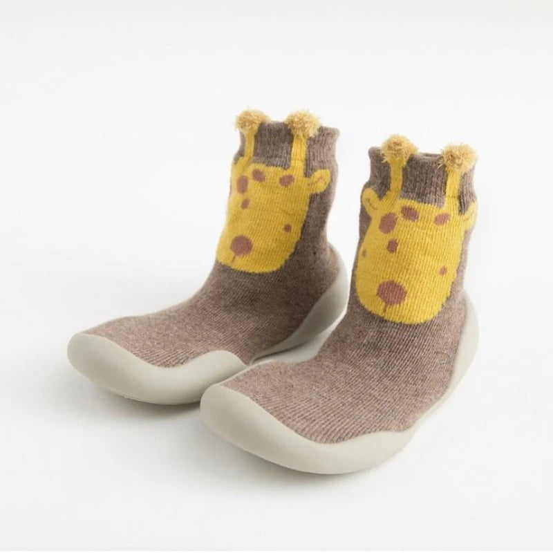 Assorted Rubber-Soled Socks, Fox, Shark, Lion