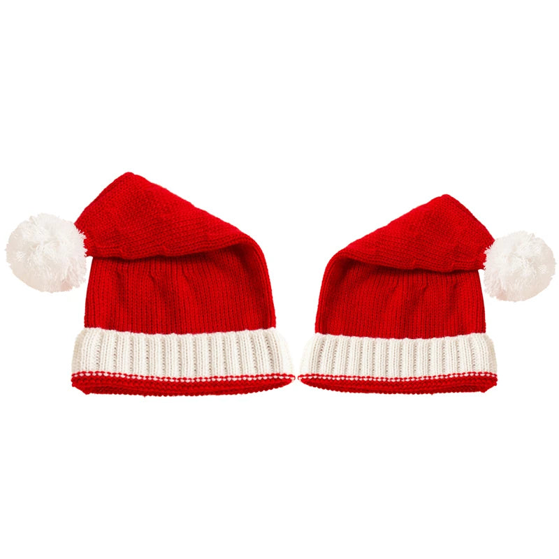 Christmas Family Matching Hats With Pompom