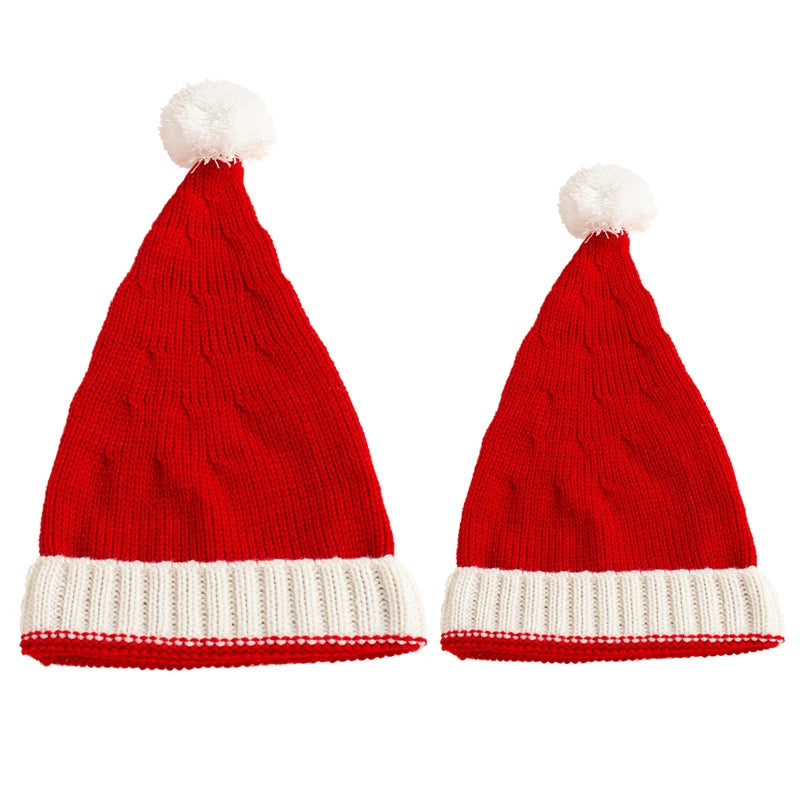 Christmas Family Matching Hats With Pompom