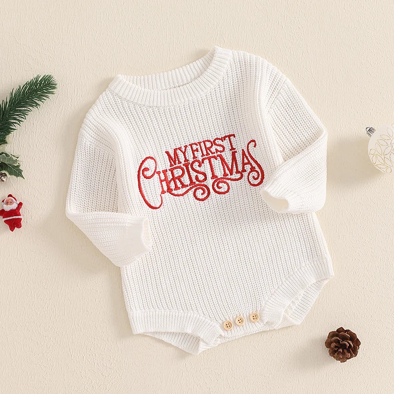 Unisex Christmas Oversized Knitted Sweatshirt Romper