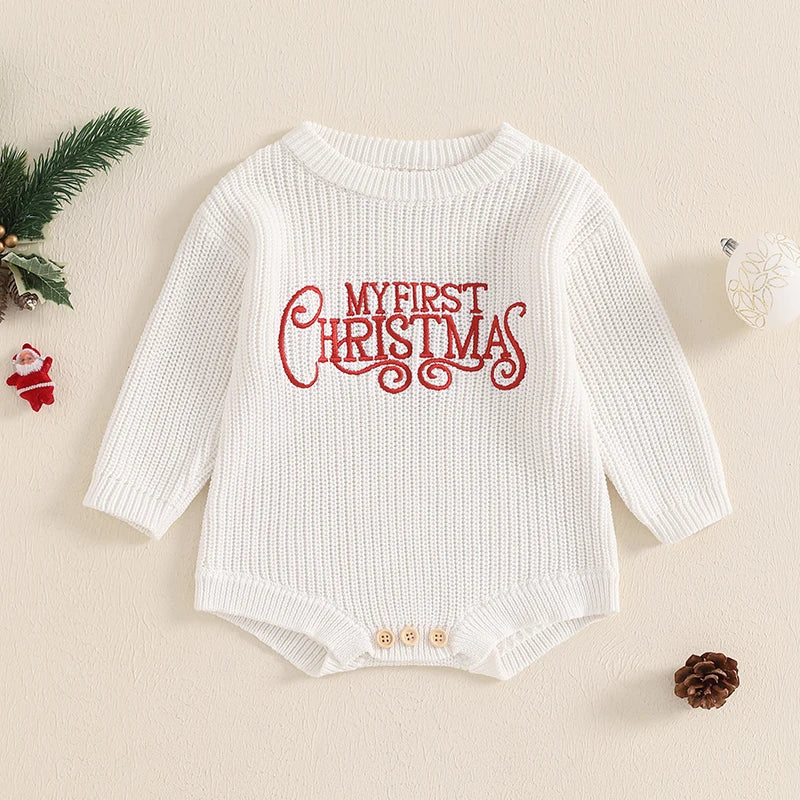 Unisex Christmas Oversized Knitted Sweatshirt Romper