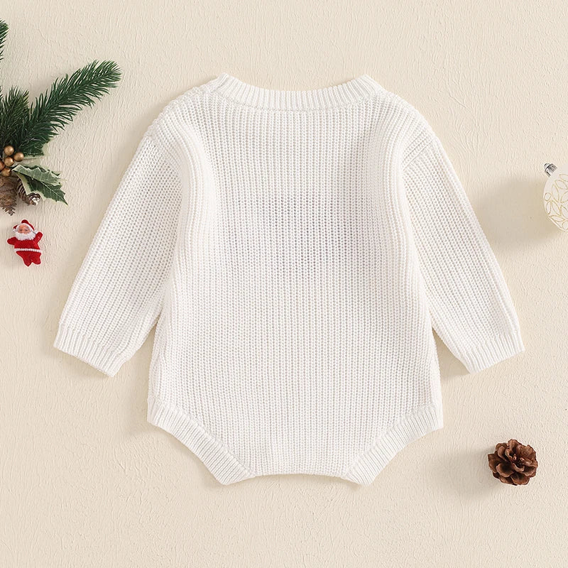 Unisex Christmas Oversized Knitted Sweatshirt Romper